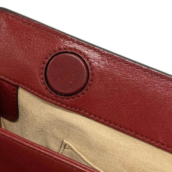 GUCCI Ophidia GG Small Shoulder Bag Navy Red Suede Leather - 645-082325 - Picture 11 of 14